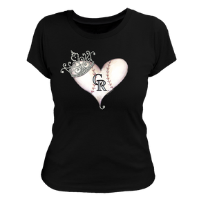 Colorado Rockies Tiara Heart Tee Shirt - Tiny Turnip
