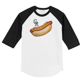Colorado Rockies Hot Dog 3/4 Black Sleeve Raglan