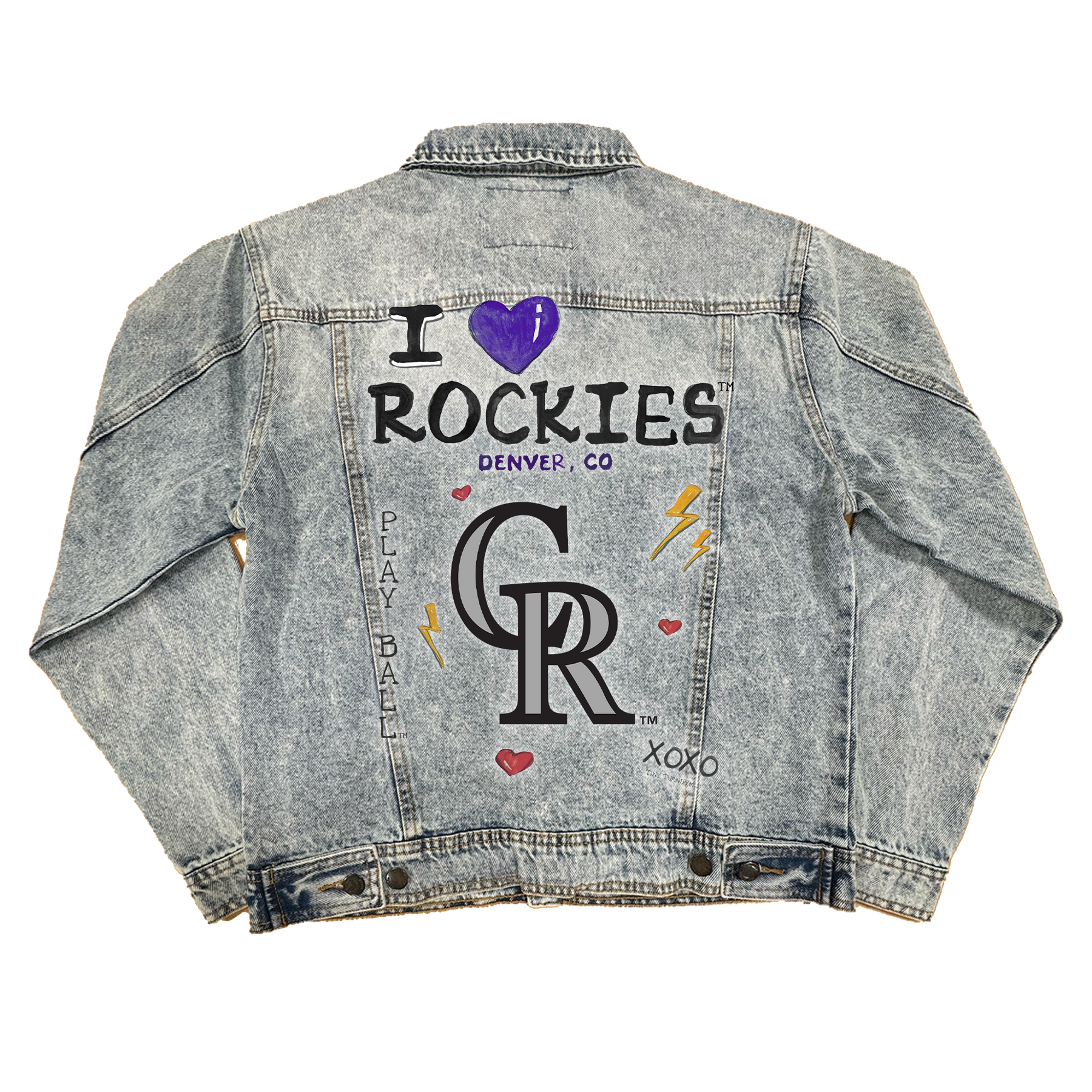 I Heart Rockies Boyfriend Denim Jacket - Tiny Turnip