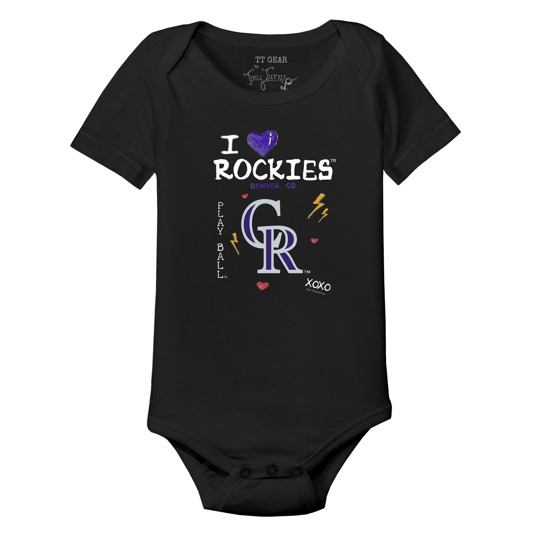 I Heart Rockies Short Sleeve Snapper - Tiny Turnip