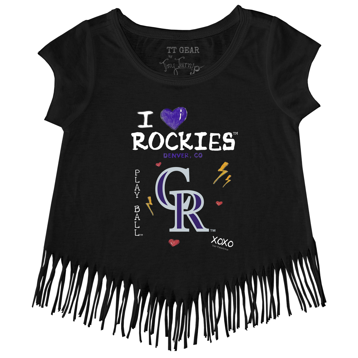 I Heart Rockies Fringe Tee - Tiny Turnip