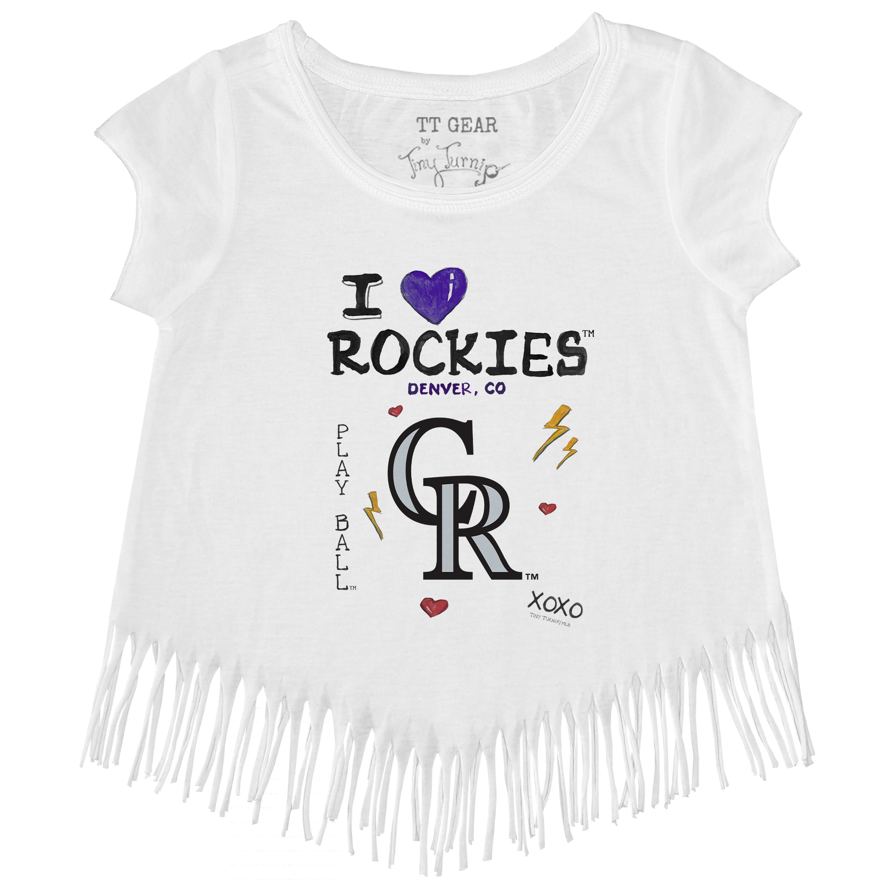 I Heart Rockies Fringe Tee - Tiny Turnip