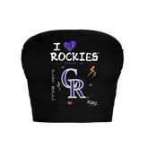Colorado Rockies I Heart Rockies Crop Tube Top