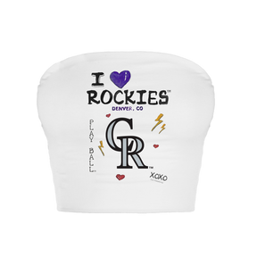 Colorado Rockies I Heart Rockies Crop Tube Top