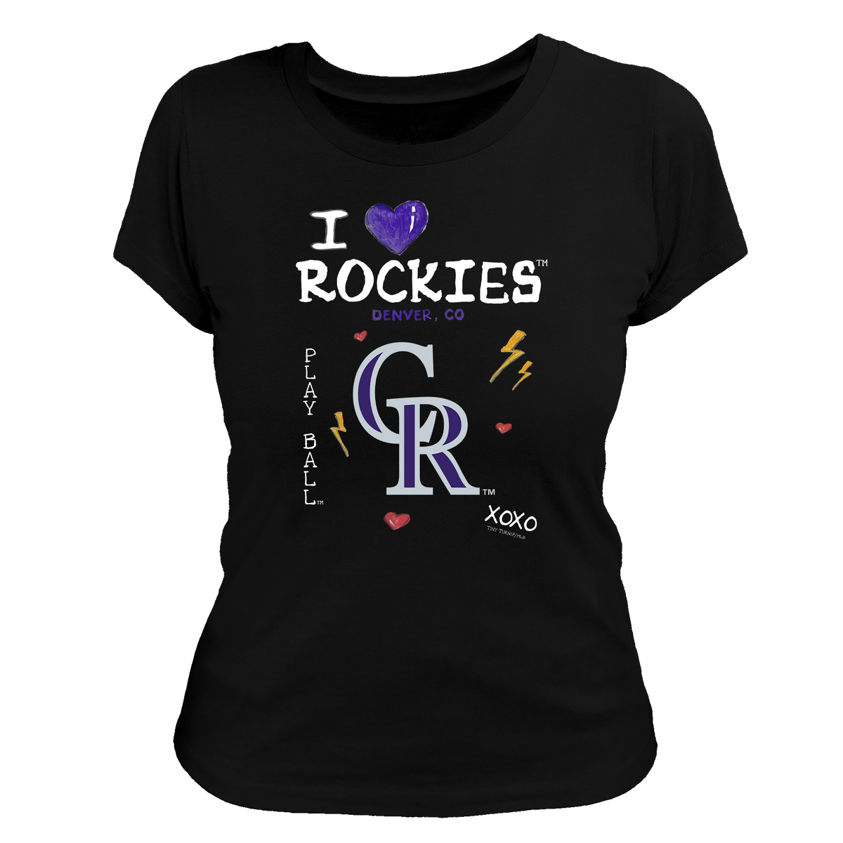 I Heart Rockies Women's Tee Shirt - Tiny Turnip