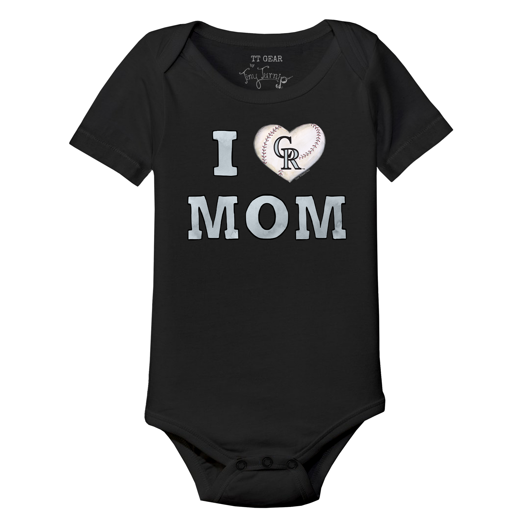 Colorado Rockies I Love Mom Short Sleeve Snapper