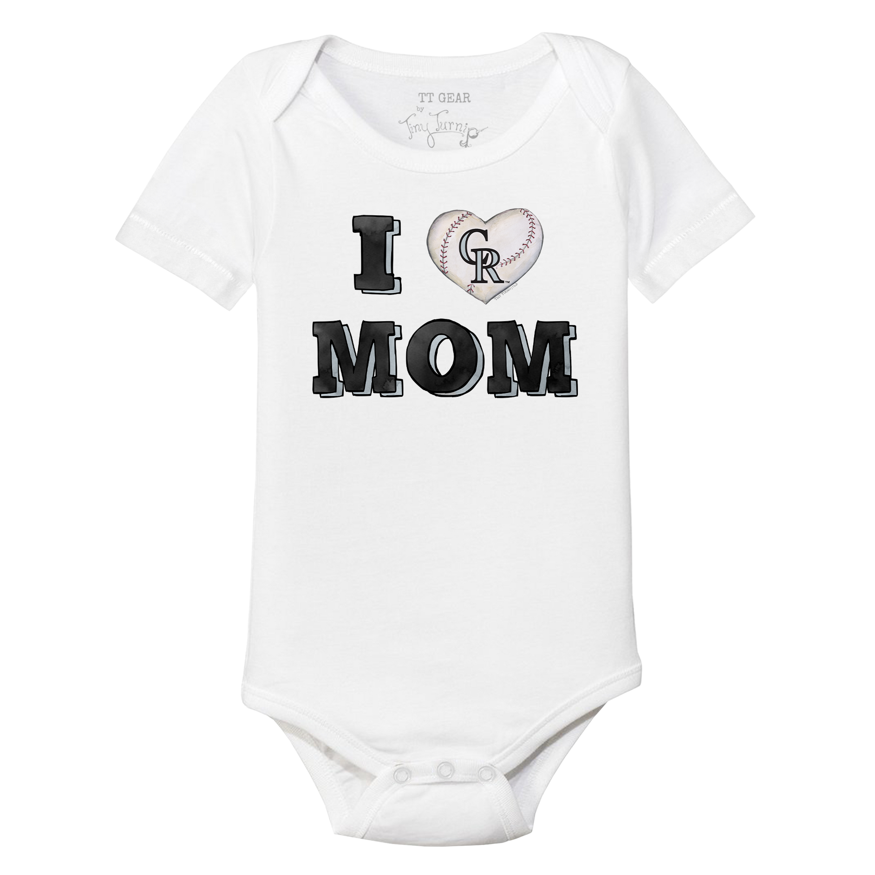 Colorado Rockies I Love Mom Short Sleeve Snapper