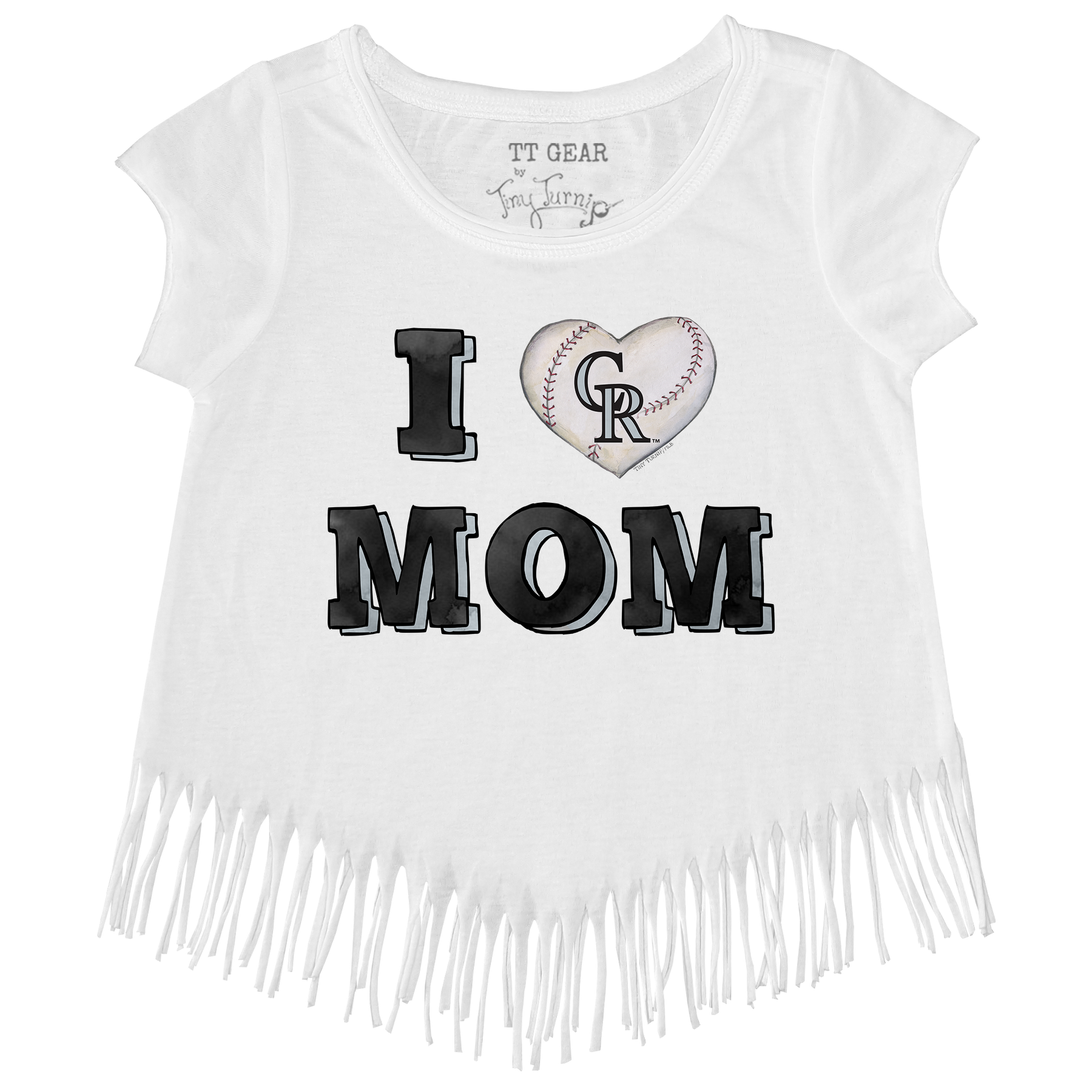 Colorado Rockies I Love Mom Fringe Tee
