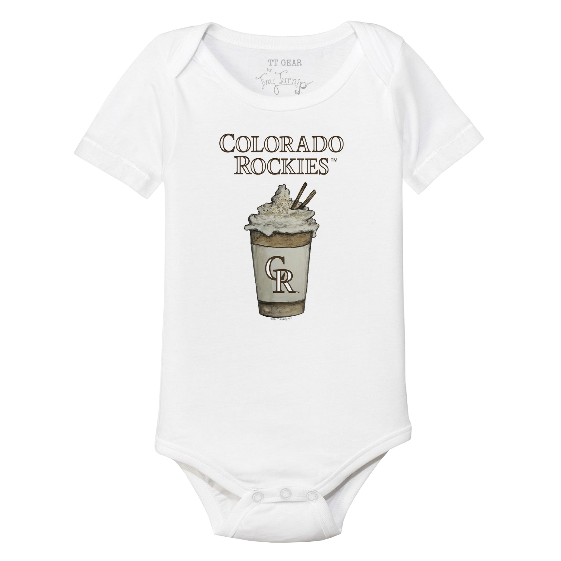 Colorado Rockies Latte Short Sleeve Snapper