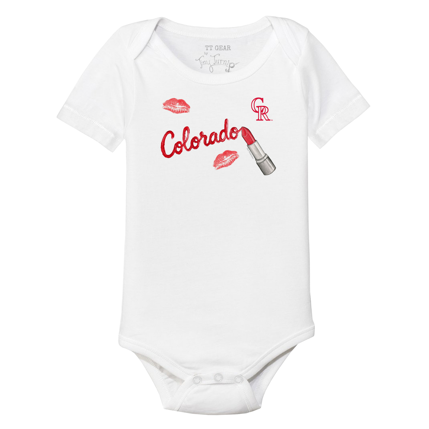 Colorado Rockies Lipstick Short Sleeve Snapper - Tiny Turnip