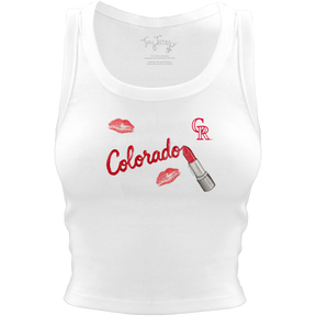 Colorado Rockies Lipstick Crop Tank - Tiny Turnip