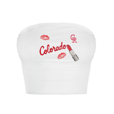 Colorado Rockies Lipstick Crop Tube Top - Tiny Turnip