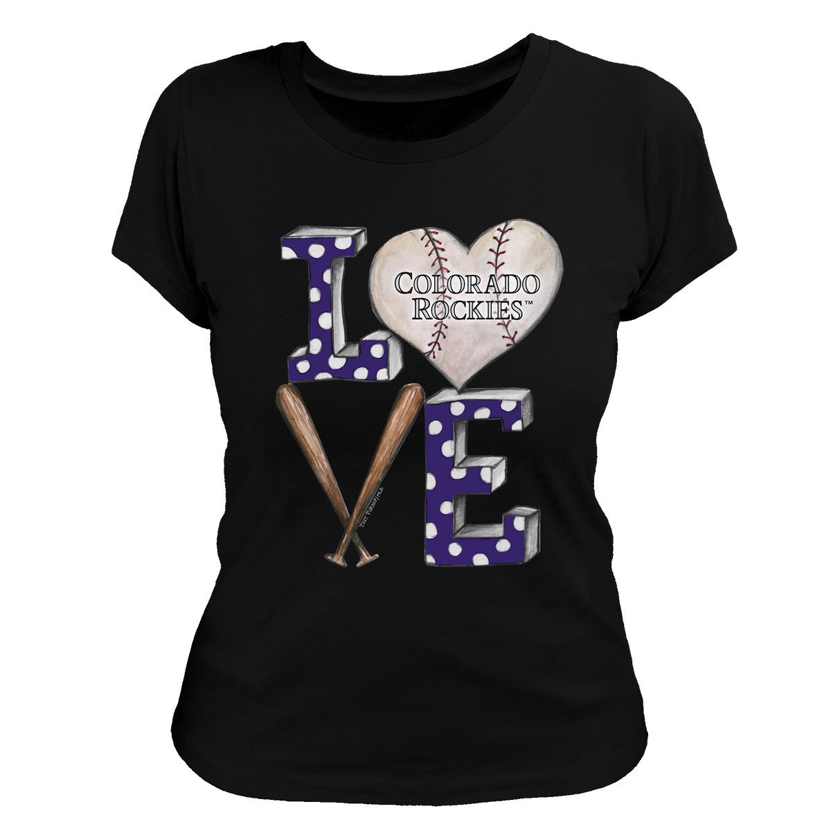Colorado Rockies Baseball LOVE Tee Shirt