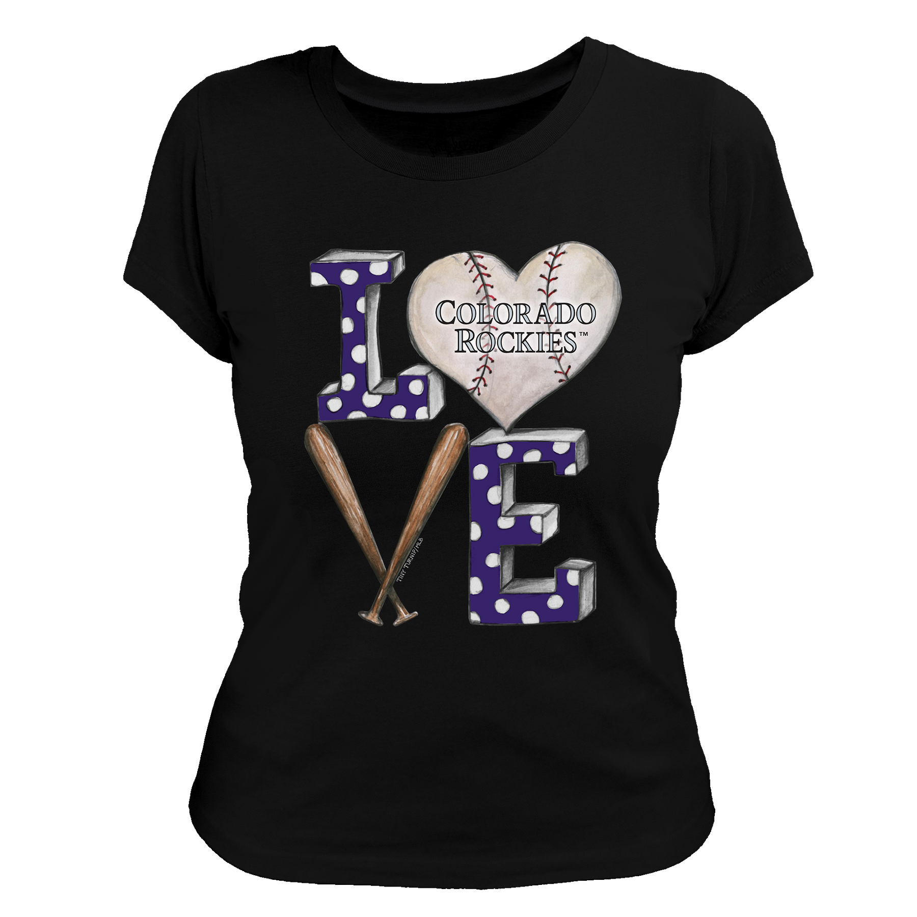 Colorado Rockies Baseball LOVE Tee Shirt