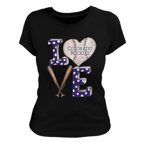 Colorado Rockies Baseball LOVE Tee Shirt