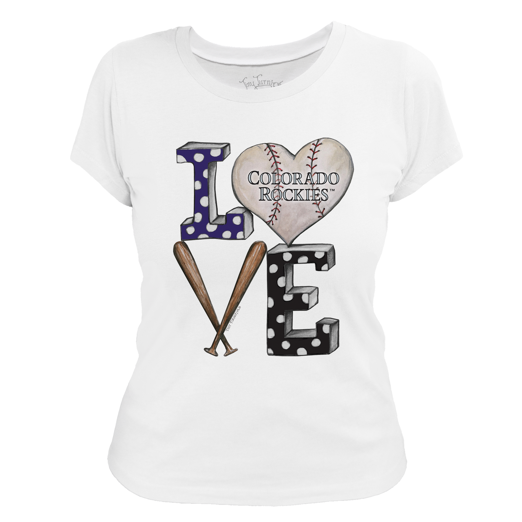 Colorado Rockies Baseball LOVE Tee Shirt