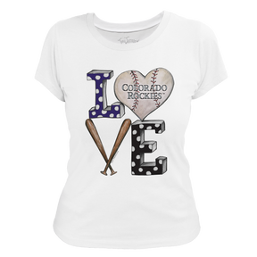 Colorado Rockies Baseball LOVE Tee Shirt