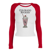 Colorado Rockies Milkshake Roxy Raglan Long Sleeve