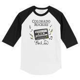 Colorado Rockies Mixtape 3/4 Black Sleeve Raglan