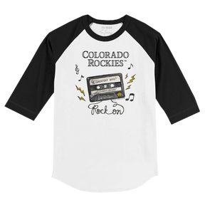 Colorado Rockies Mixtape 3/4 Black Sleeve Raglan