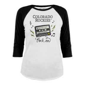 Colorado Rockies Mixtape 3/4 Black Sleeve Raglan