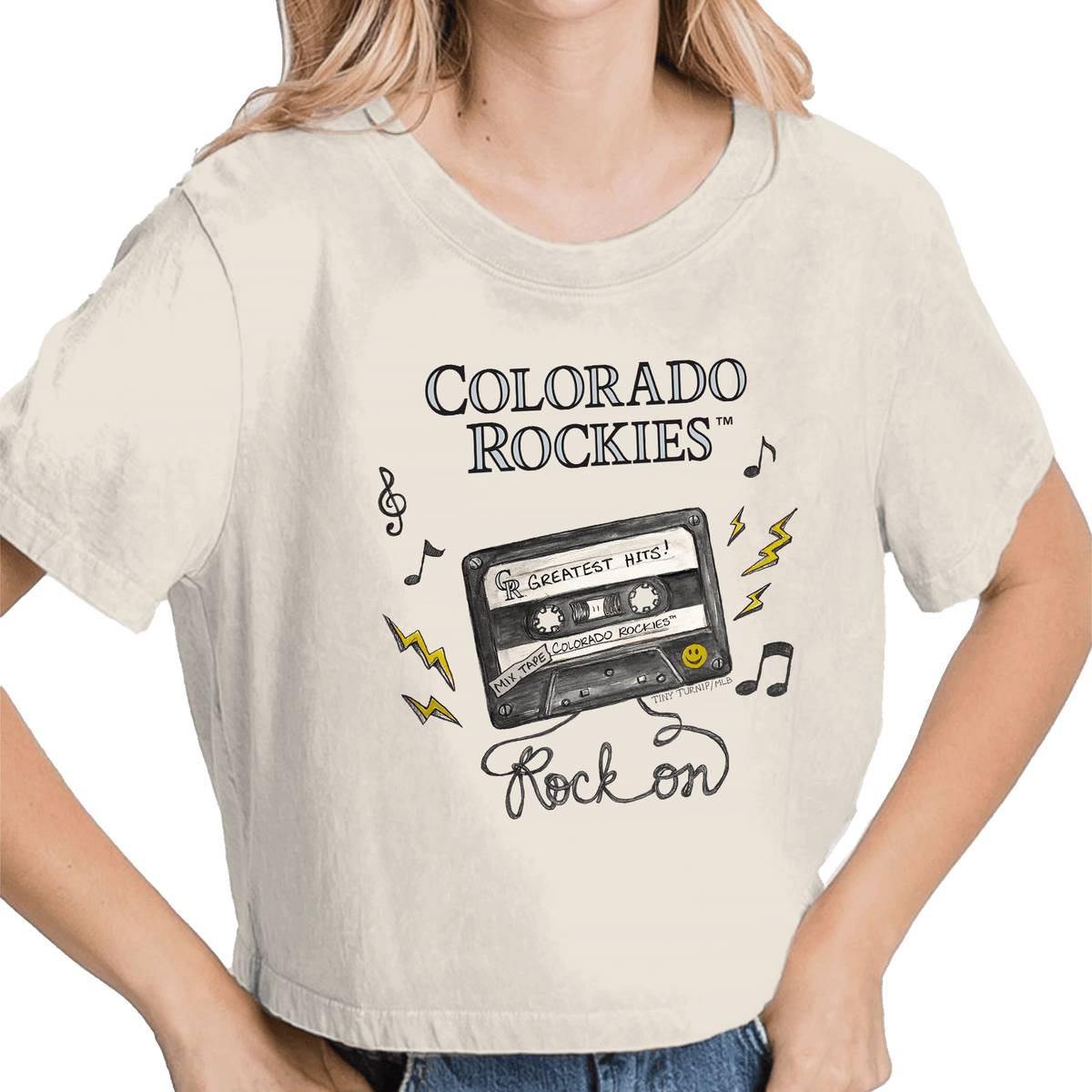 Colorado Rockies Mixtape Vintage Crop Tee