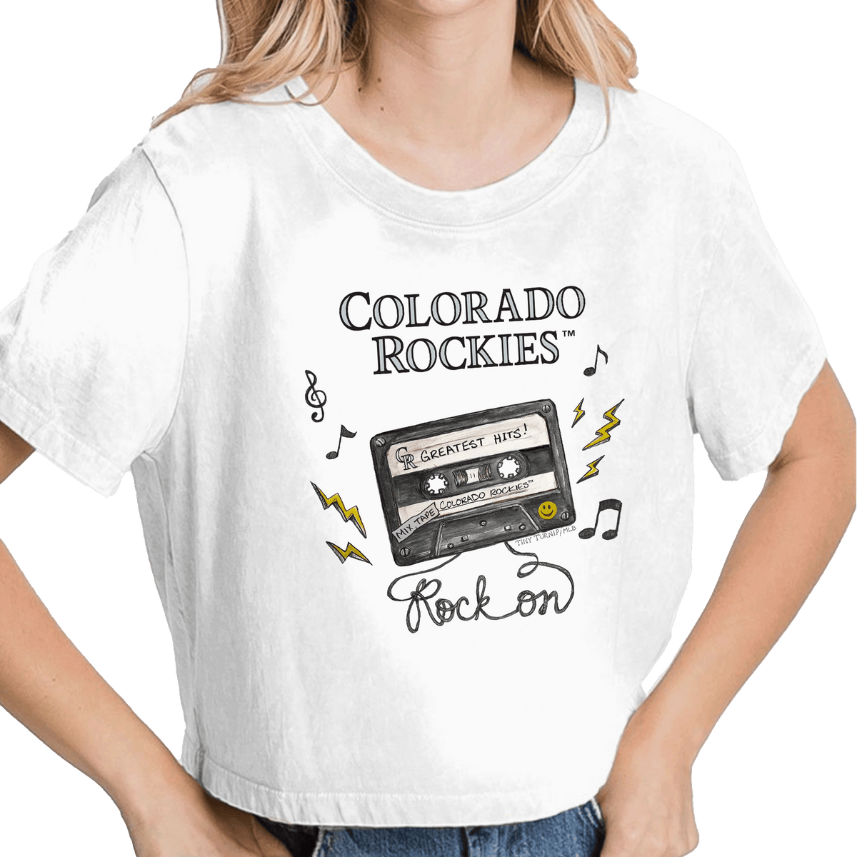 Colorado Rockies Mixtape Vintage Crop Tee