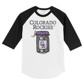Colorado Rockies Pickle Jar 3/4 Black Sleeve Raglan
