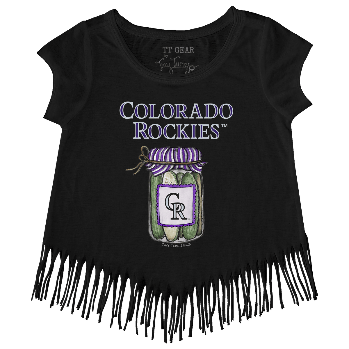Colorado Rockies Pickle Jar Fringe Tee