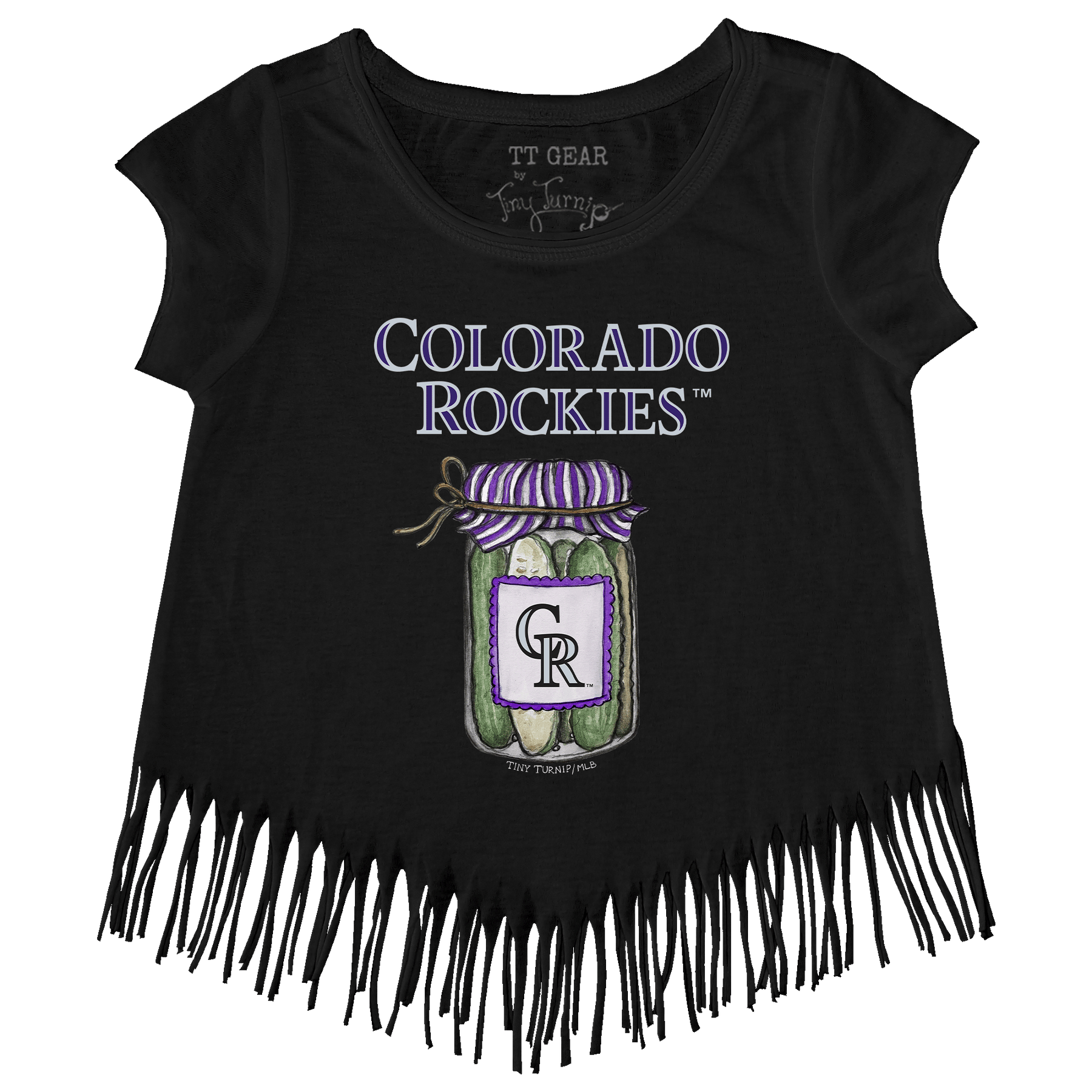 Colorado Rockies Pickle Jar Fringe Tee