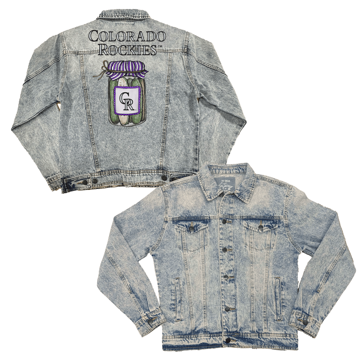 Colorado Rockies Pickle Jar Boyfriend Denim Jacket