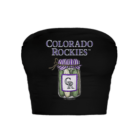 Colorado Rockies Pickle Jar Crop Tube Top