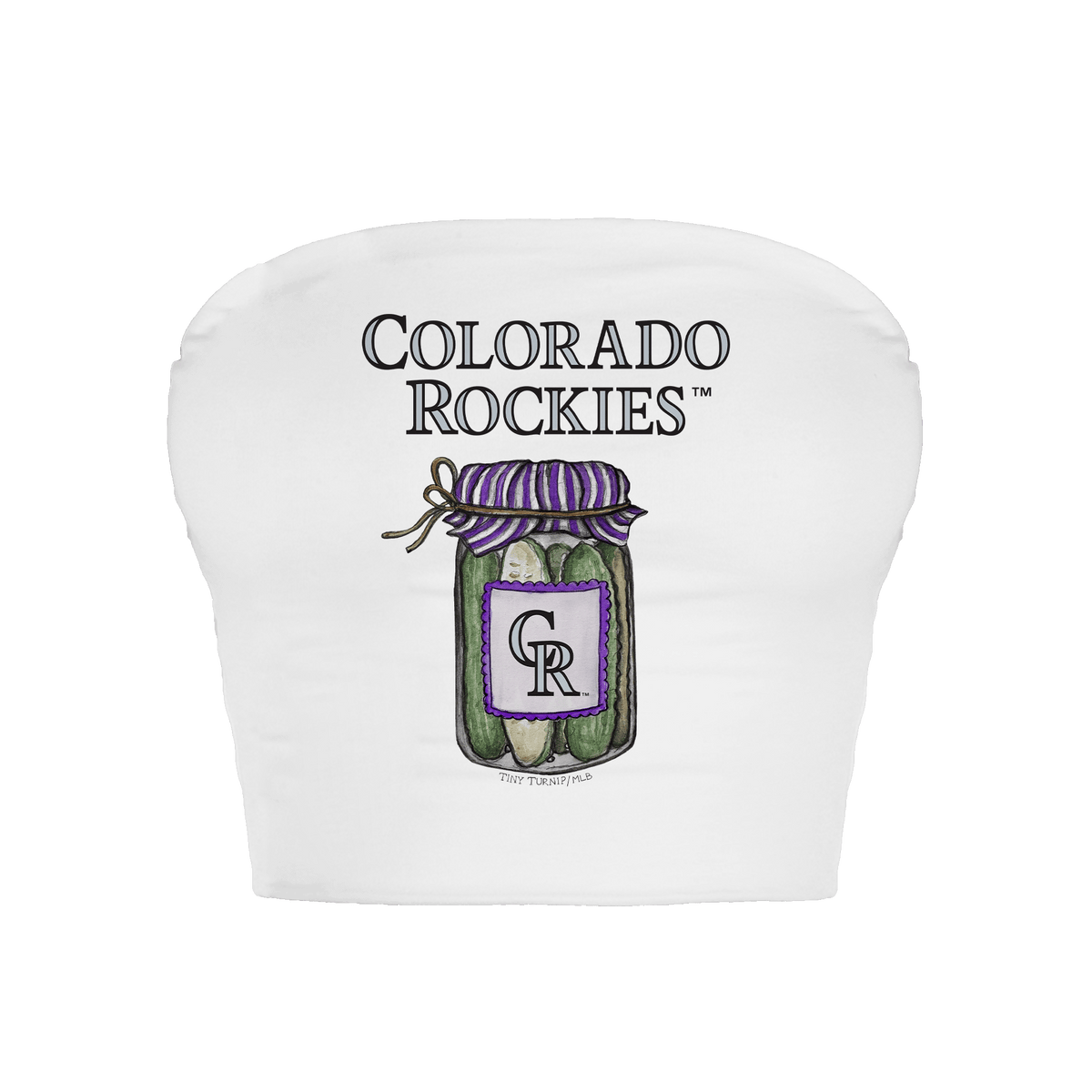 Colorado Rockies Pickle Jar Crop Tube Top