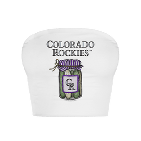 Colorado Rockies Pickle Jar Crop Tube Top