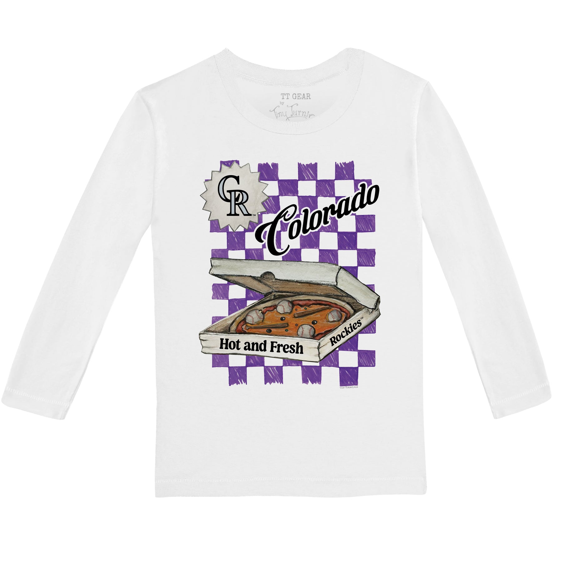 Colorado Rockies Pizza Long-Sleeve Tee Shirt