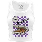 Colorado Rockies Pizza Crop Tank - Tiny Turnip