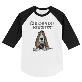 Colorado Rockies Puddy 3/4 Black Sleeve Raglan - Tiny Turnip