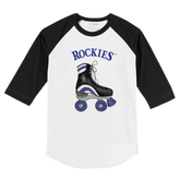 Colorado Rockies Retro Skate 3/4 Black Sleeve Raglan
