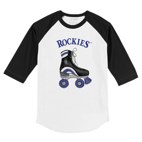 Colorado Rockies Retro Skate 3/4 Black Sleeve Raglan