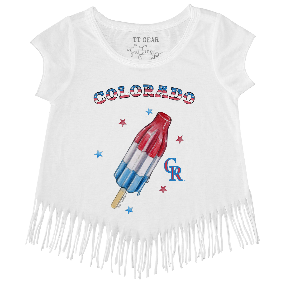 Colorado Rockies Rocket Pop Fringe Tee