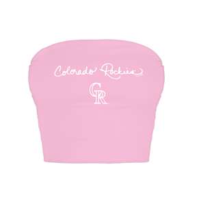 Colorado Rockies Logo Script Crop Tube Top