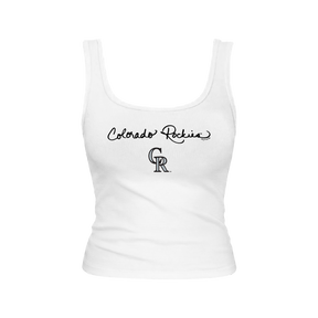 Colorado Rockies Logo Script Emmy Tank