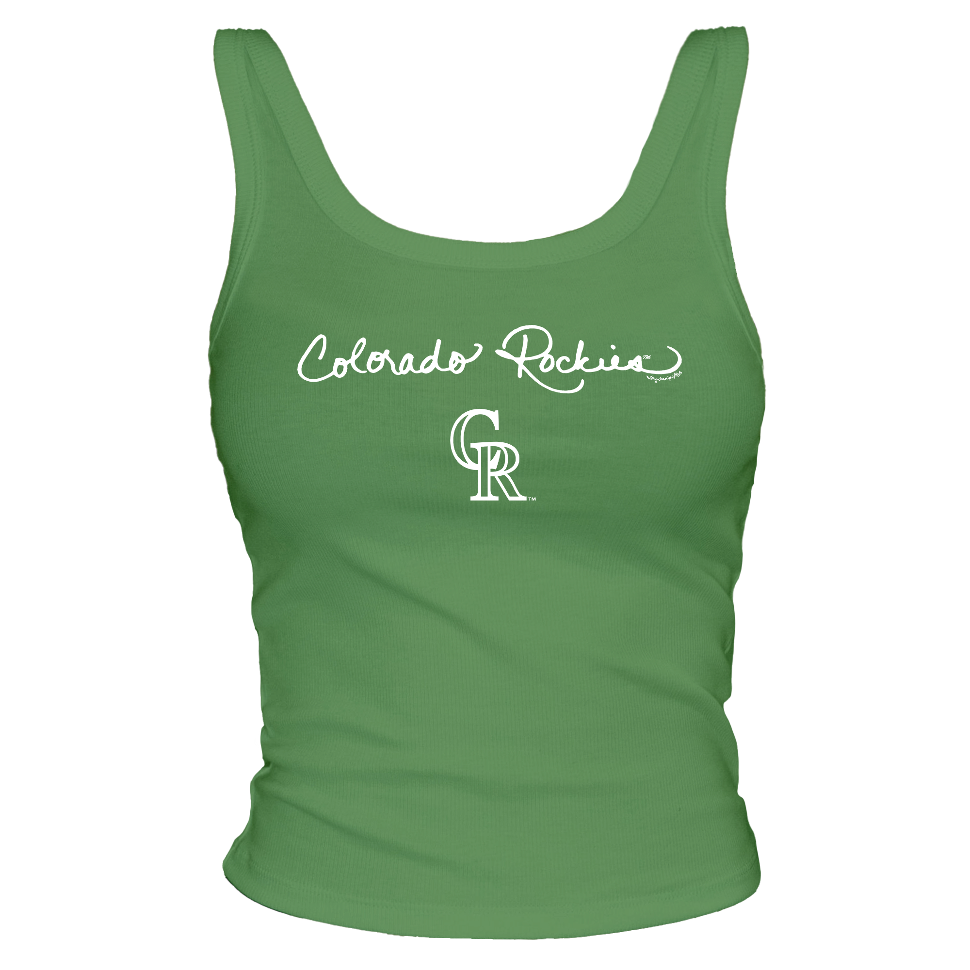 Colorado Script Logo Colorado Rockies Logo Script Ribbed Tank– Tiny Turnip