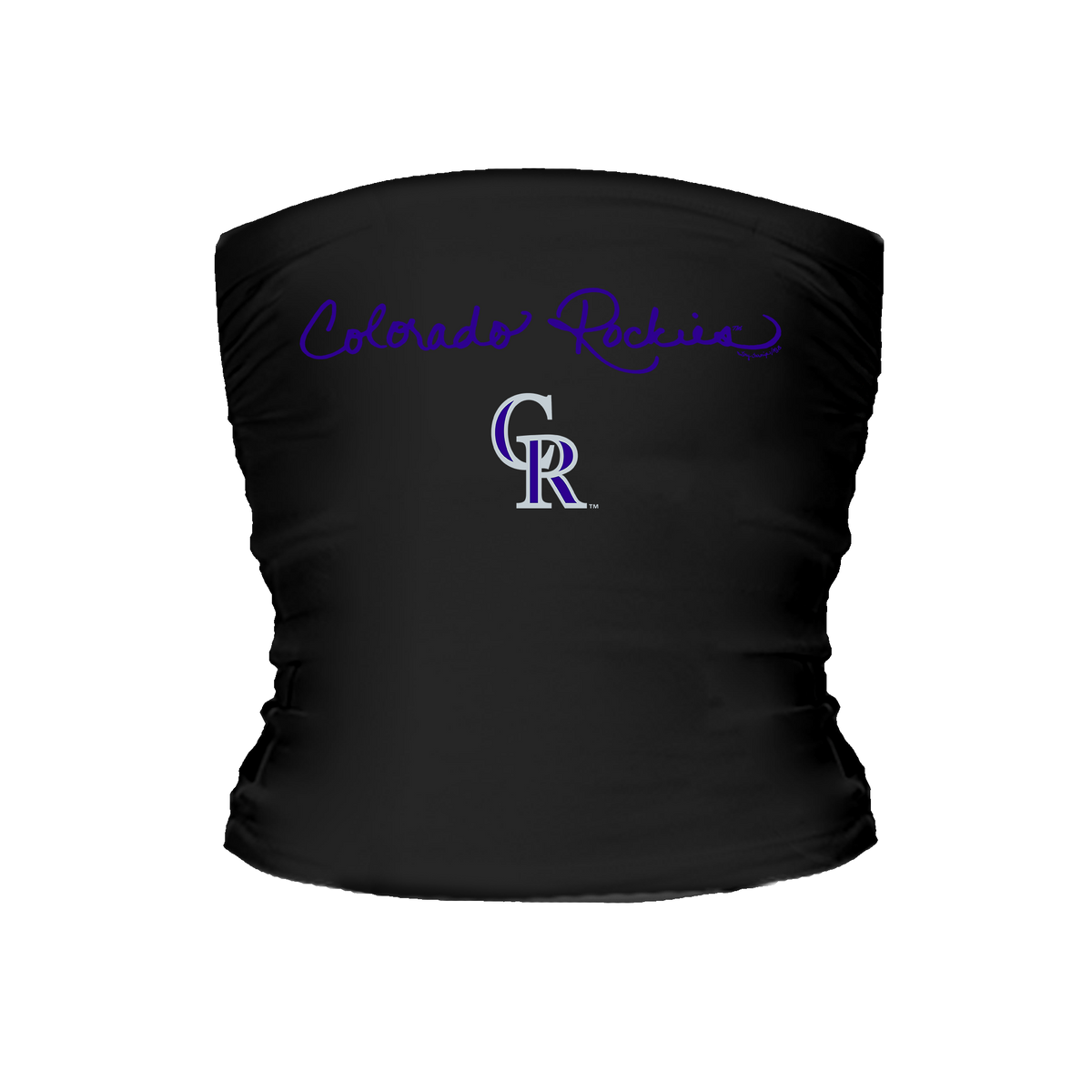 Colorado Rockies Logo Script Tube Top - Tiny Turnip
