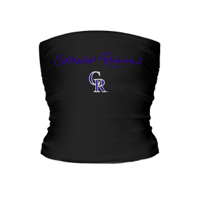 Colorado Rockies Logo Script Tube Top - Tiny Turnip
