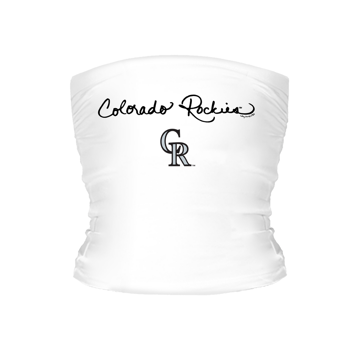Colorado Rockies Logo Script Tube Top - Tiny Turnip