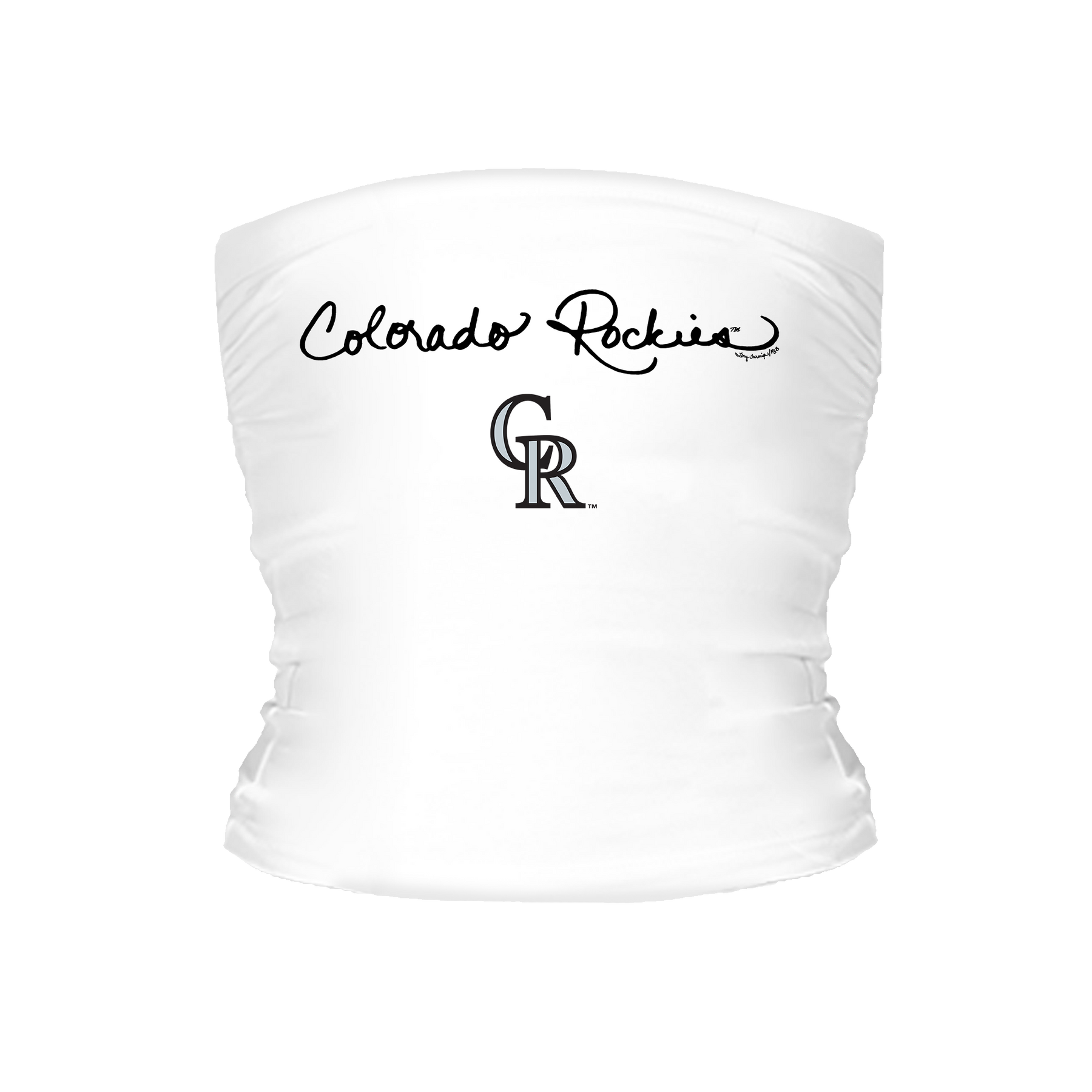 Colorado Rockies Logo Script Tube Top - Tiny Turnip