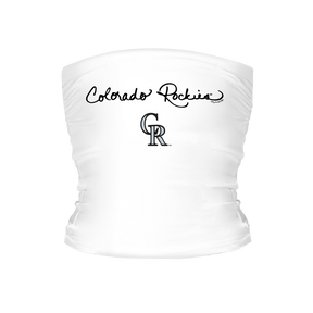 Colorado Rockies Logo Script Tube Top - Tiny Turnip