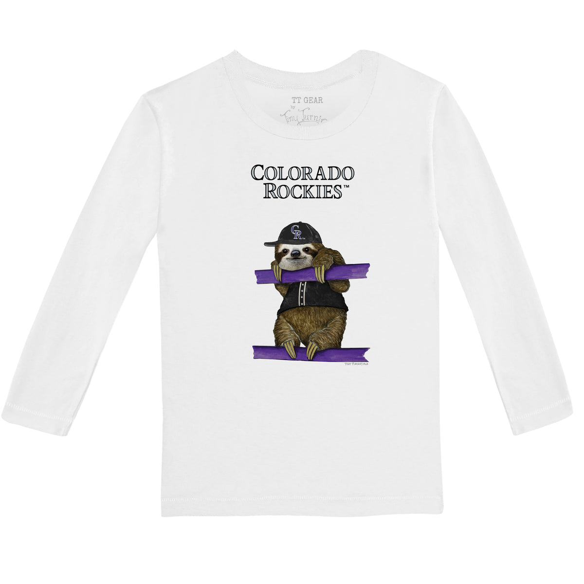 Colorado Rockies Sloth Long-Sleeve Tee Shirt