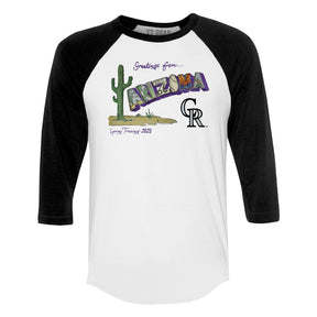 Colorado Rockies Spring Training 2025 3/4 Black Sleeve Raglan